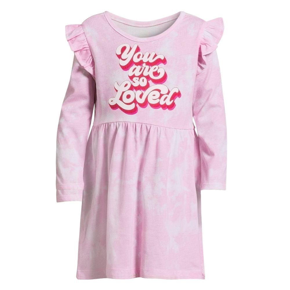 Wonder Nation Valentine’s Day Toddler Girl Long Sleeve Knit Dress Size 12m